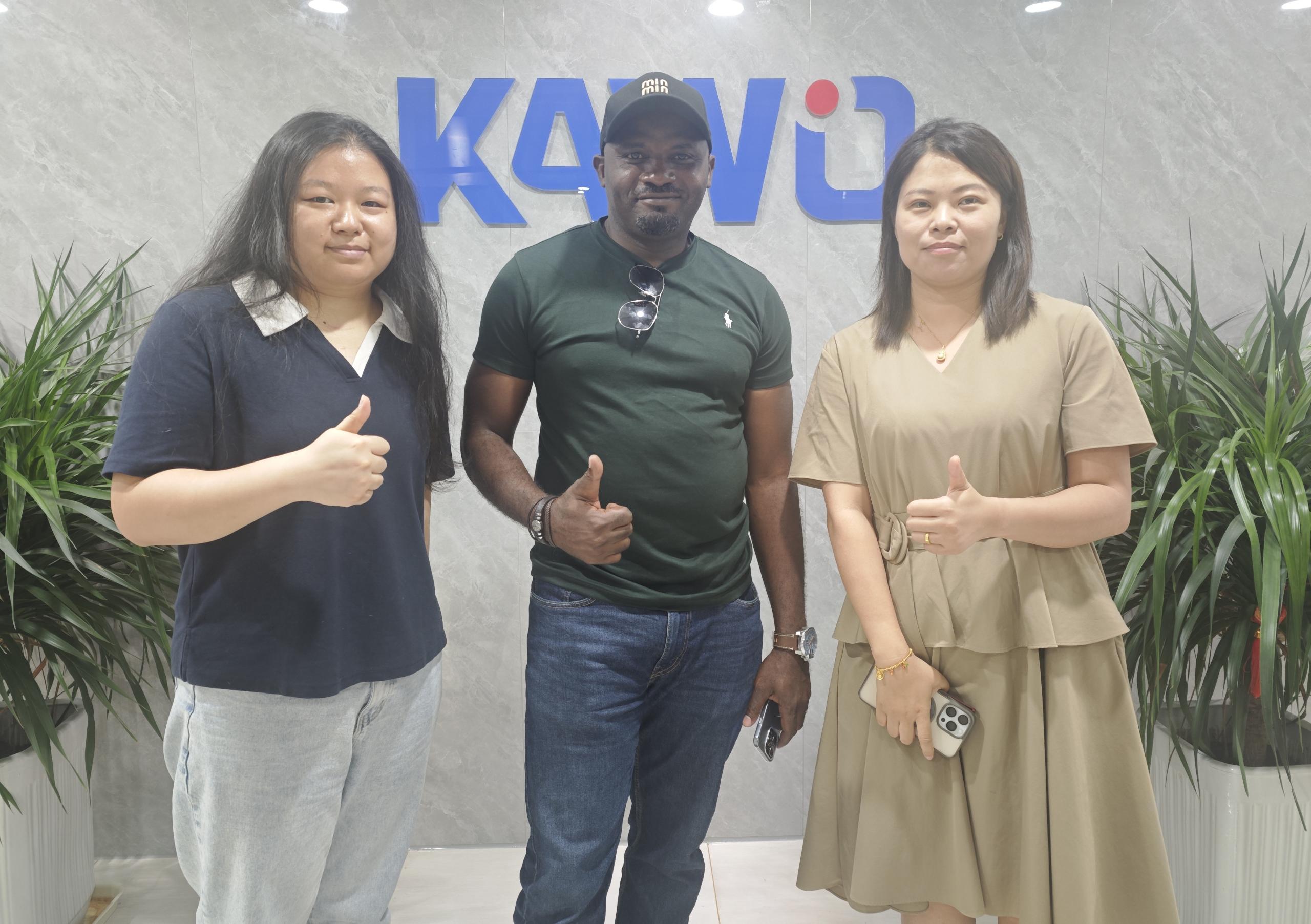 Warmly welcome Cameroon customer to visit KAWO headquarters and factory